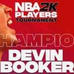 Basketball-Star Devin Booker darf sich NBA 2K Players Champion nennen, er gewann das Charity-E-Sport-Turnier. Bild: 2K Games