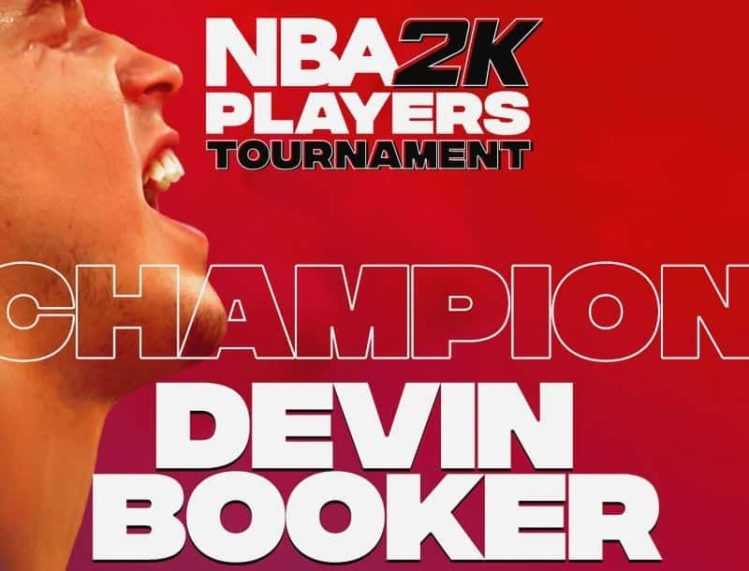 Basketball-Star Devin Booker darf sich NBA 2K Players Champion nennen, er gewann das Charity-E-Sport-Turnier. Bild: 2K Games