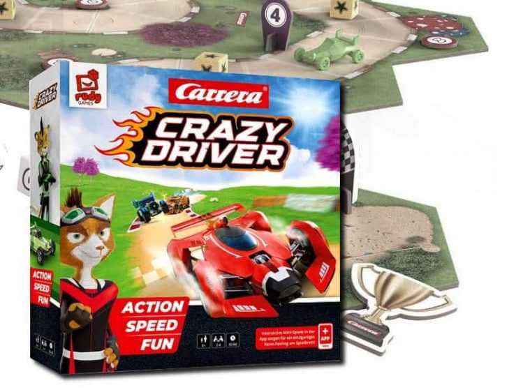 Carrera Crazy Driver ist Rudy Games' neues Hybrid-Brettspiel. Bildrechte: Rudy Games