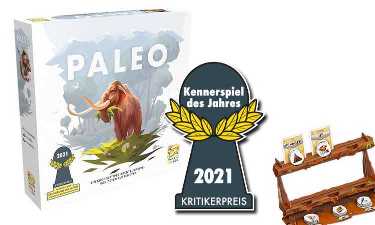 The connoisseur game of 2021 is Paleo, published by Hans im Glück. Images: Asmodee/SdJ