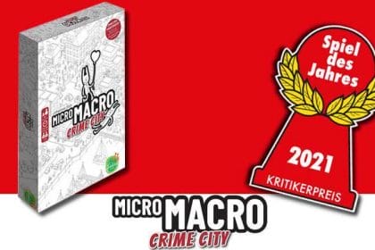 MicroMacro: Crime City ist Spiel des Jahres 2021. Bild: Pegasus/SdJ
