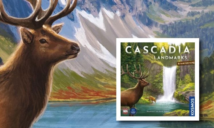 Cascadia Landmarks wird eine Erweiterung zum Spiel des Jahres 2022, das dann mit bis zu sechs Personen spielbar sein wird. Bilder: Kosmos