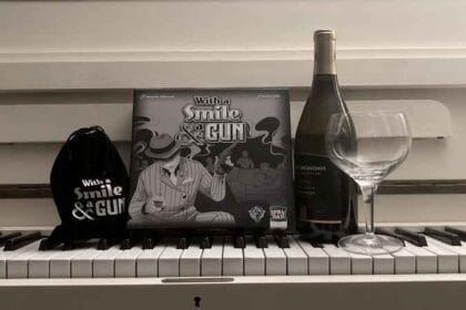 PLAY THIS! Publisher Subsurface Games With a Smile & a Gun Area Control Dice Drafting 2-person game solo game