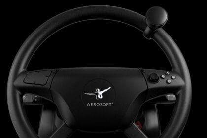 Aerosoft kündigt sein erstes echtes Lenkrad für Truck- und Bus-Simulationen auf dem PC an. Bild: Aerosoft