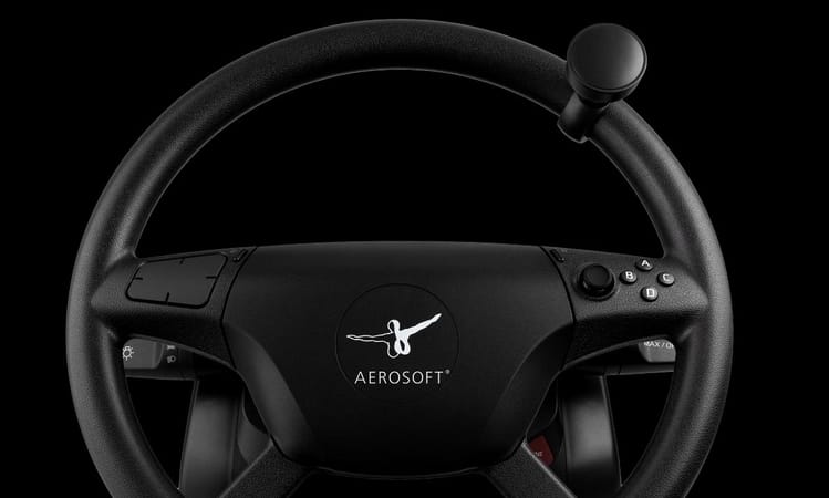 Aerosoft kündigt sein erstes echtes Lenkrad für Truck- und Bus-Simulationen auf dem PC an. Bild: Aerosoft