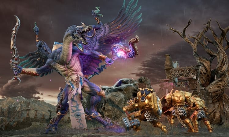 Der letzte Fraktions-Trailer von Warhammer Age of Sigmar: Realms of Ruin enthüllt die Jünger des Tzeentch und läutet den Countdown zum Start des Spieles ein. Bild: Frontier Developments