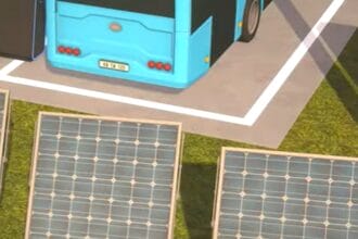City Bus Manager: Mit dem DLC "E-Bus & Green Energy" wird es grün. Bild: Aerosoft