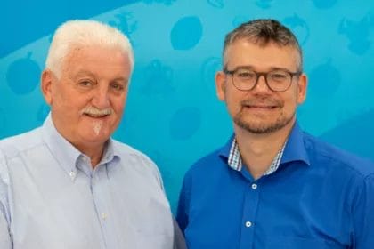 Die neuen AMIGO-Geschäftsführer: Joachim Ulbrich (links) und Alexander Jost (rechts). Foto: Amigo Spiele