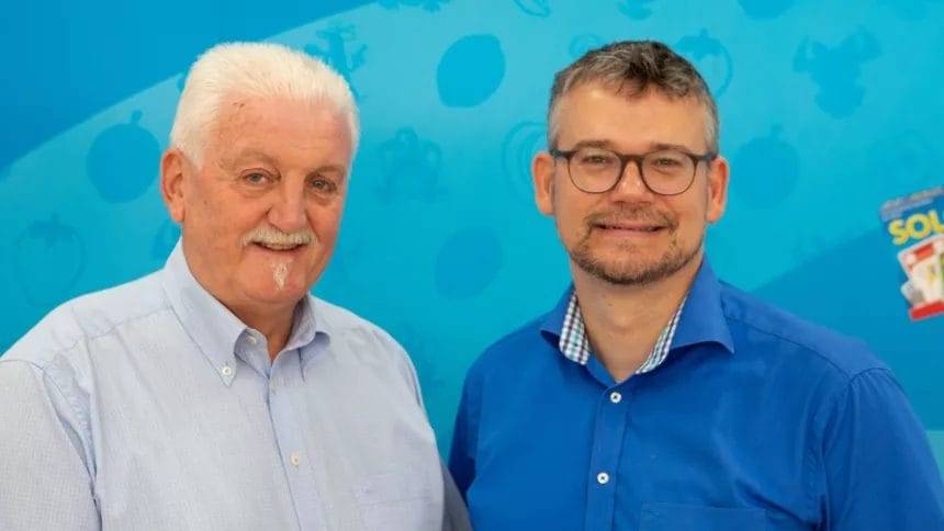 Die neuen AMIGO-Geschäftsführer: Joachim Ulbrich (links) und Alexander Jost (rechts). Foto: Amigo Spiele