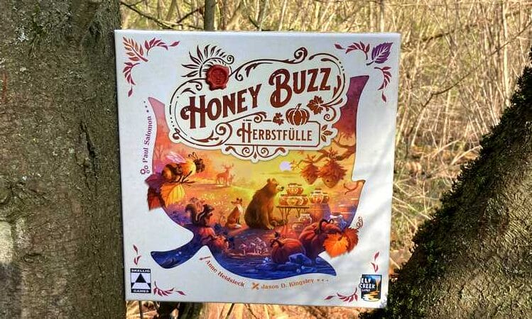 Skellig Games Elf Creek Games Honey Buzz Fall Flavors Herbstfülle Plättchenlegespiel Worker Placement Tile Laying
