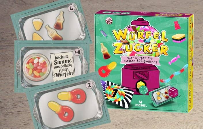 Würfelzucker, Spieleschachtel