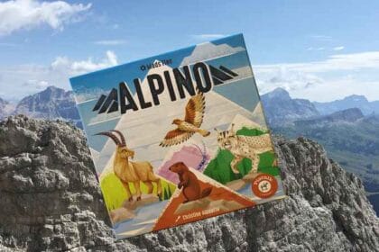 Alpino Alpen Piatnik Familienspiele Plättchenlegespiele Drafting Berge Tiere Domino
