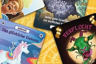 ICH HABE FERTIG von Marco Teubner ist ein Spiel, das sich selbst nicht ernst nimmt. Bild: Pegasus Spiele