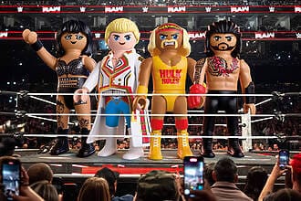 Playmobil and WWE are teaming up. Image: Playmobil/WWE